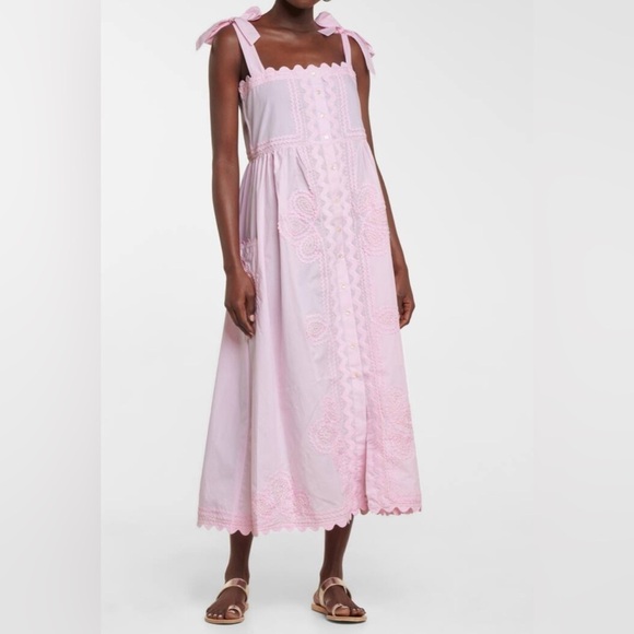 Juliet Dunn pink poplin midi sundress - Picture 3 of 7